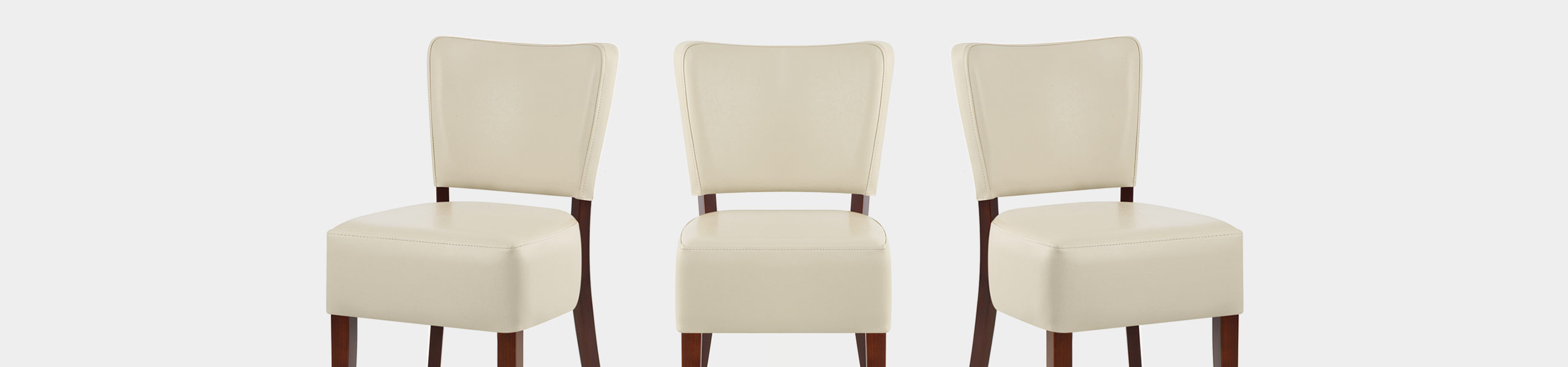 Ramsay Walnut Dining Chair Cream Leather Video Banner