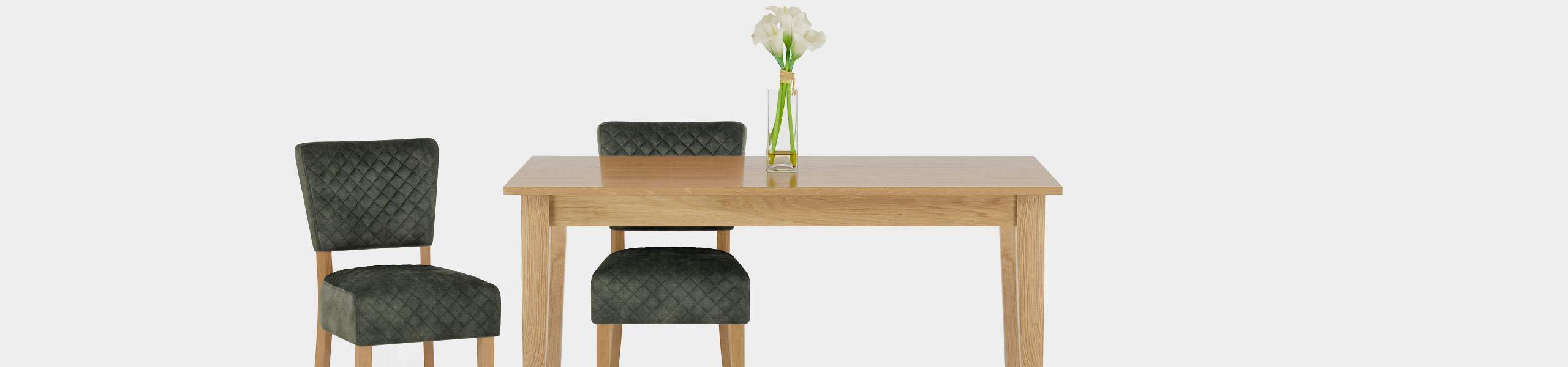 Ramsay Oak Dining Chair Green Velvet Video Banner