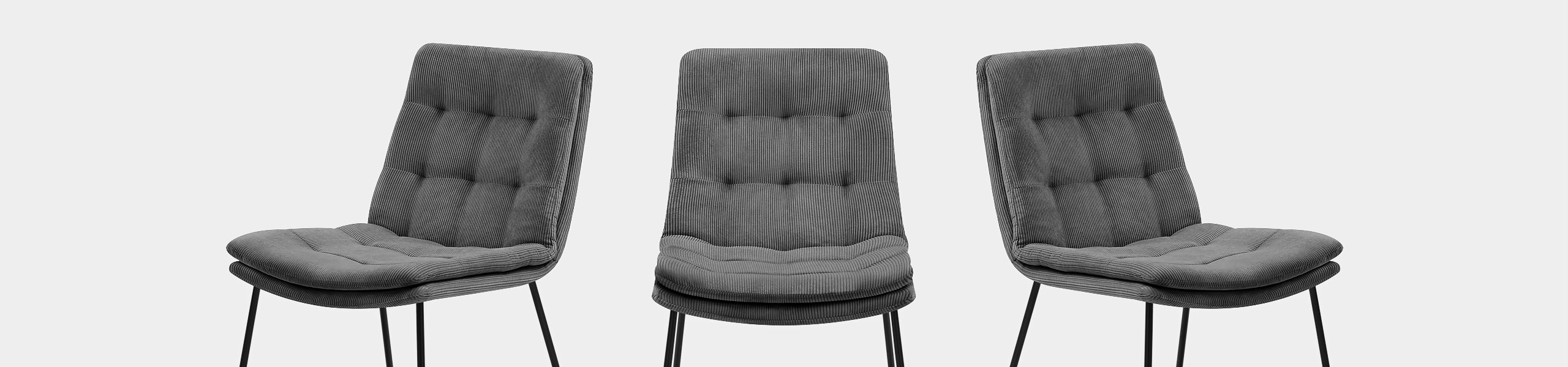 Riva Dining Chair Dark Grey Fabric Video Banner