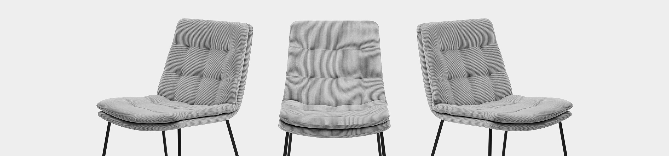 Riva Dining Chair Light Grey Fabric Video Banner