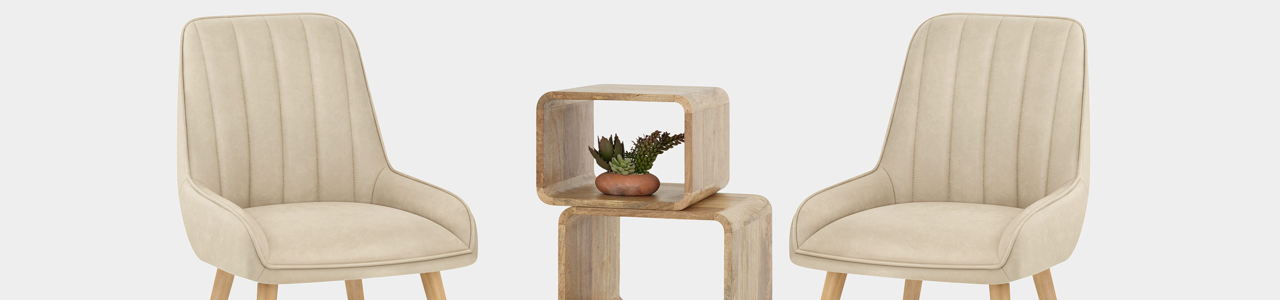 Rosa Oak Dining Chair Beige Video Banner