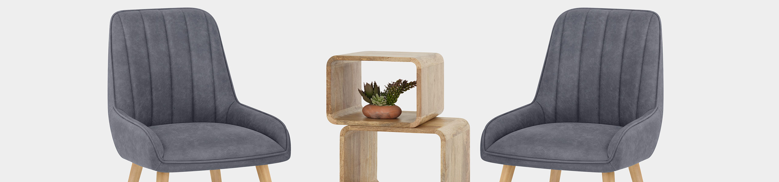 Rosa Oak Dining Chair Blue Video Banner