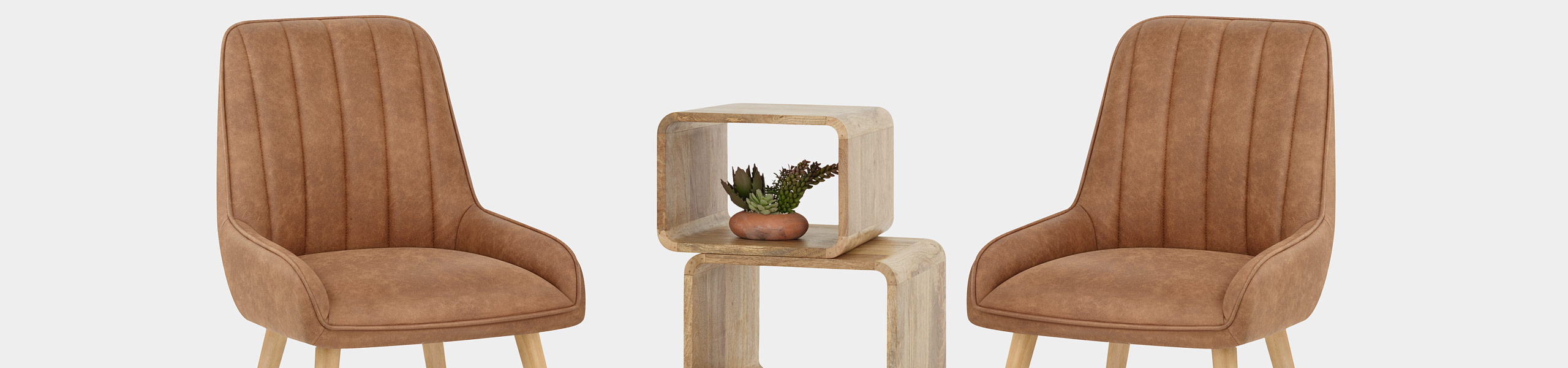 Rosa Oak Dining Chair Tan Video Banner