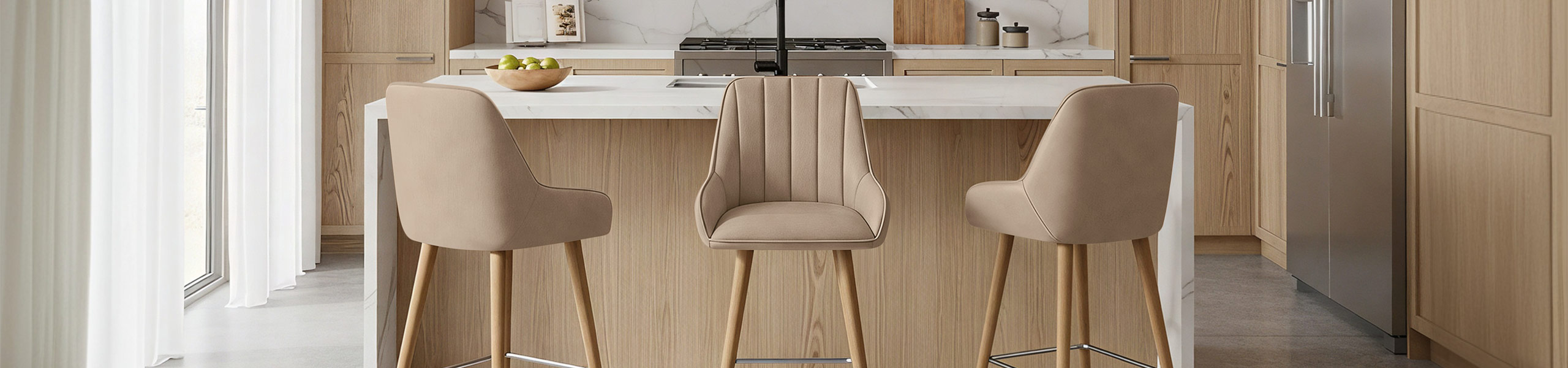 Rosa Oak Bar Stool Brown Video Banner