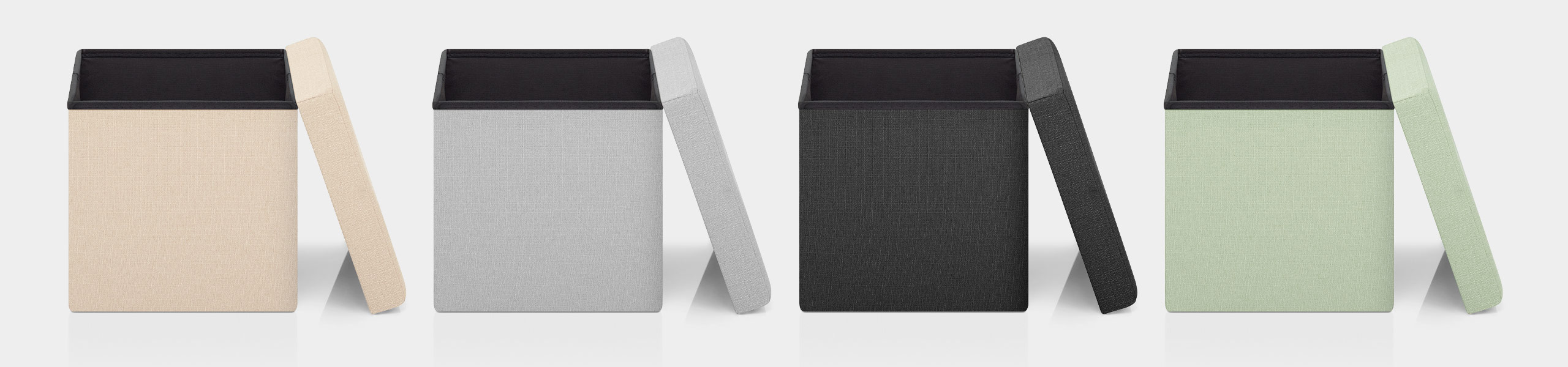 Rubic Foldaway Ottoman Grey Fabric Video Banner