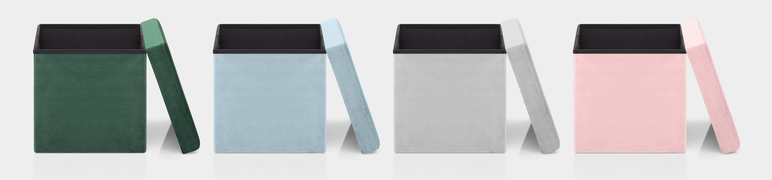 Rubic Foldaway Ottoman Blue Velvet Video Banner