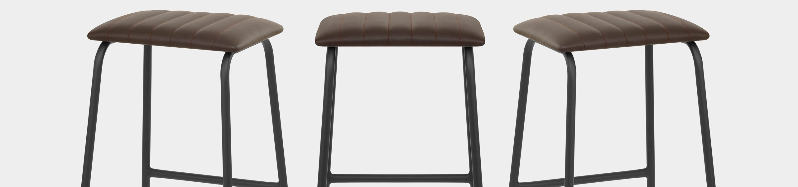 Sasha Real Leather Stool Brown Video Banner