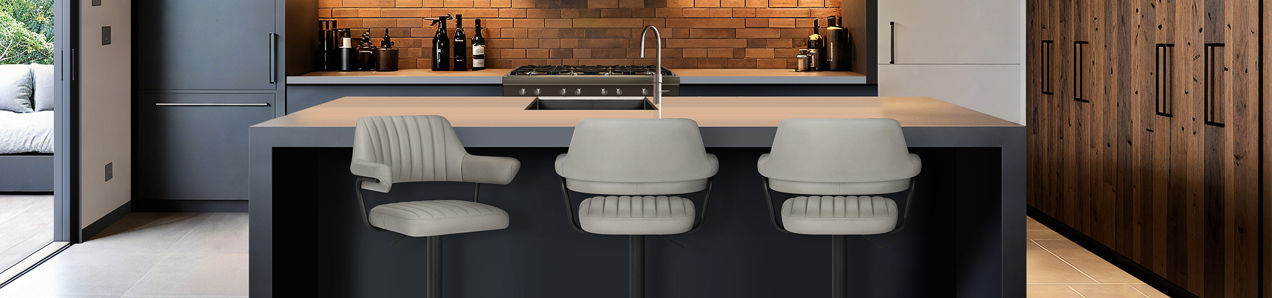 Scout Real Leather Stool Light Grey Video Banner