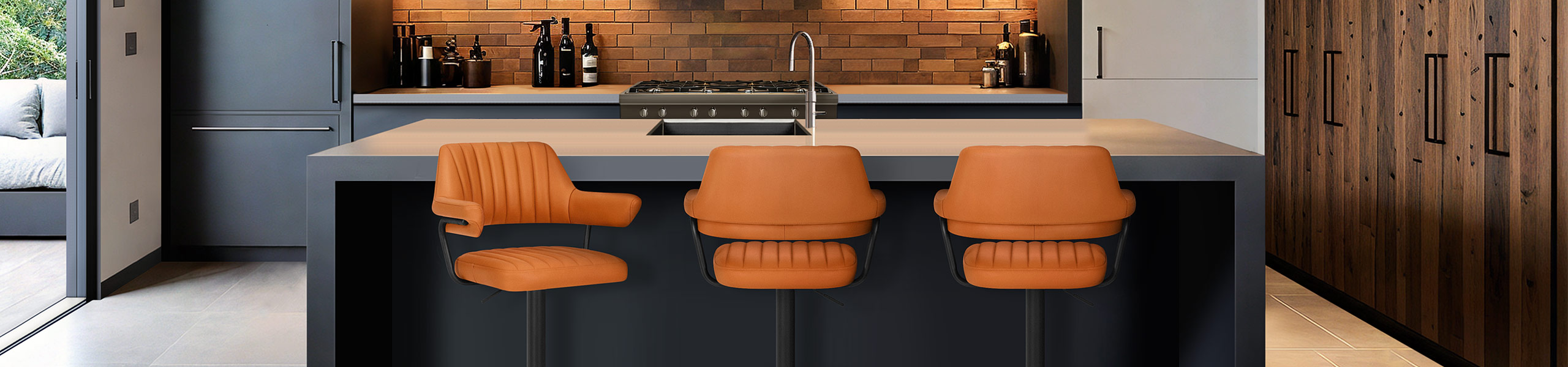 Scout Real Leather Stool Orange Video Banner