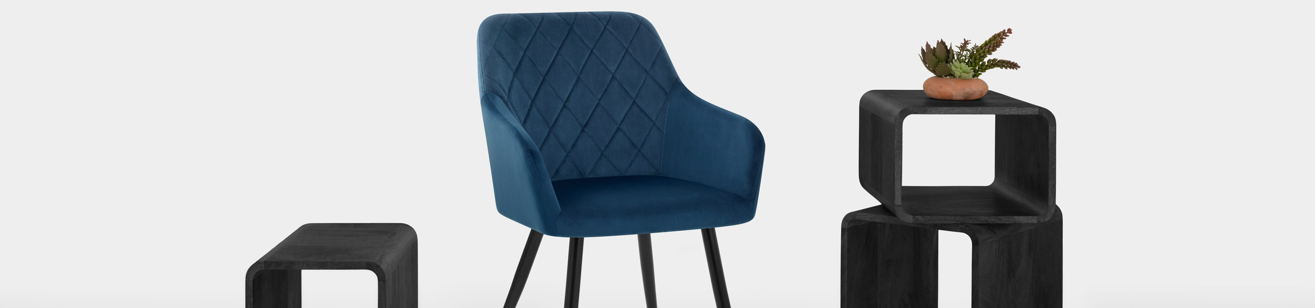 Shelby Armchair Blue Velvet Video Banner