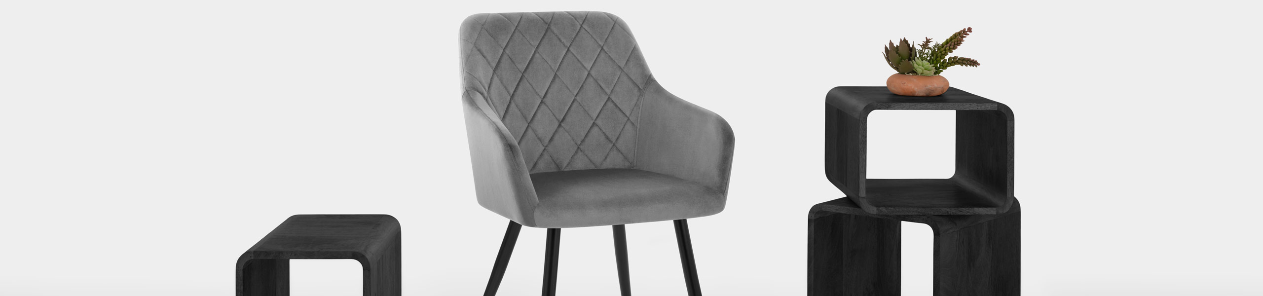 Shelby Armchair Grey Velvet Video Banner