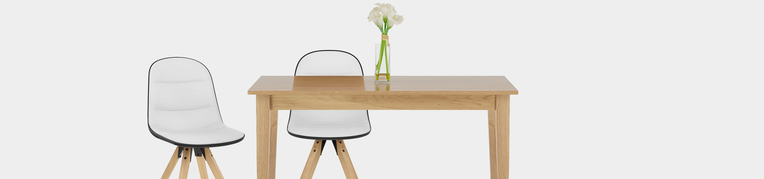 Ski Dining Chair White & Black Video Banner