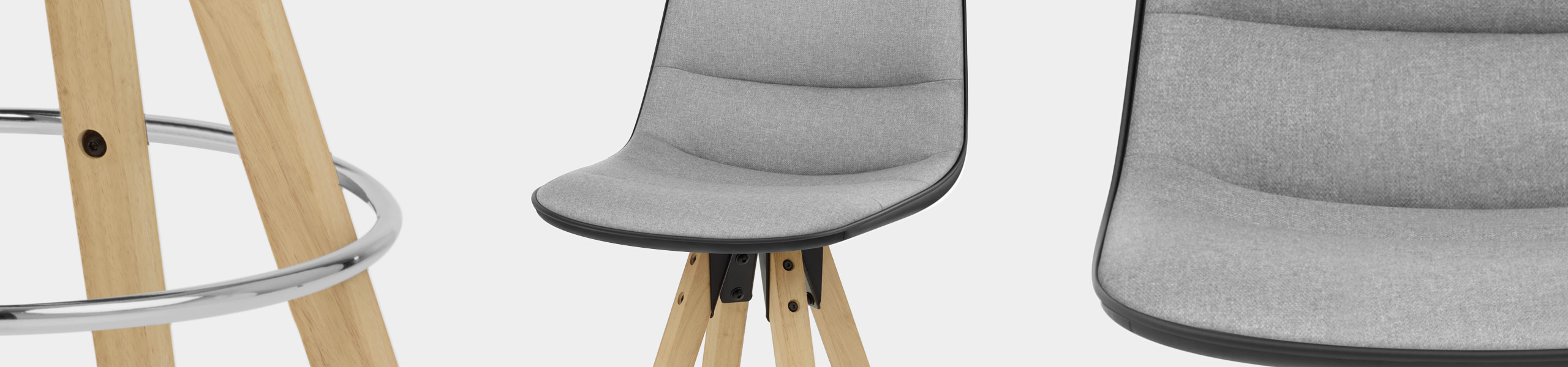 Ski Bar Stool Grey & Black Video Banner