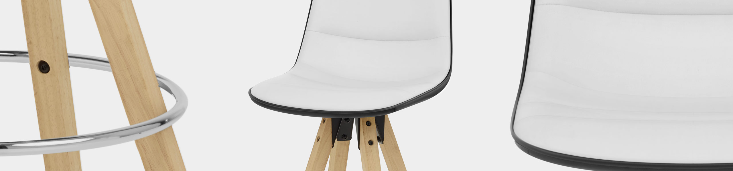 Ski Bar Stool White & Black Video Banner