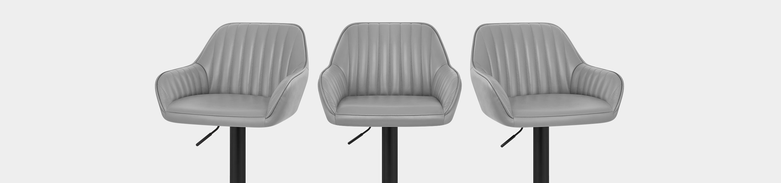 Sol Real Leather Bar Stool Grey Video Banner