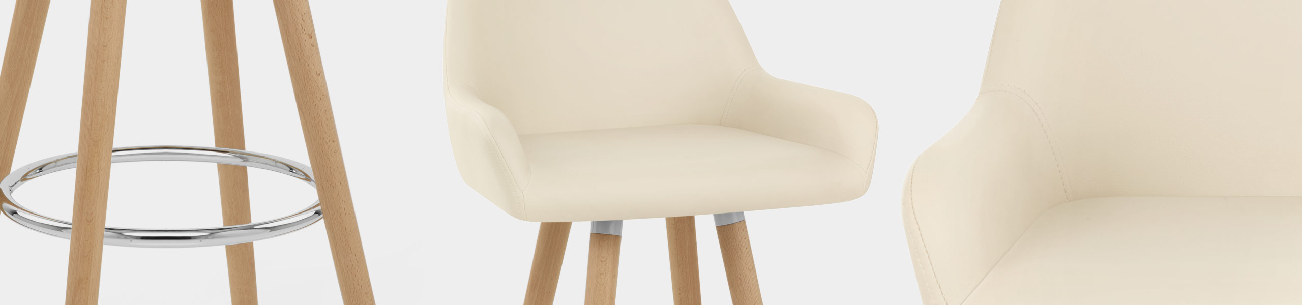 Solo Wooden Bar Stool Cream Video Banner
