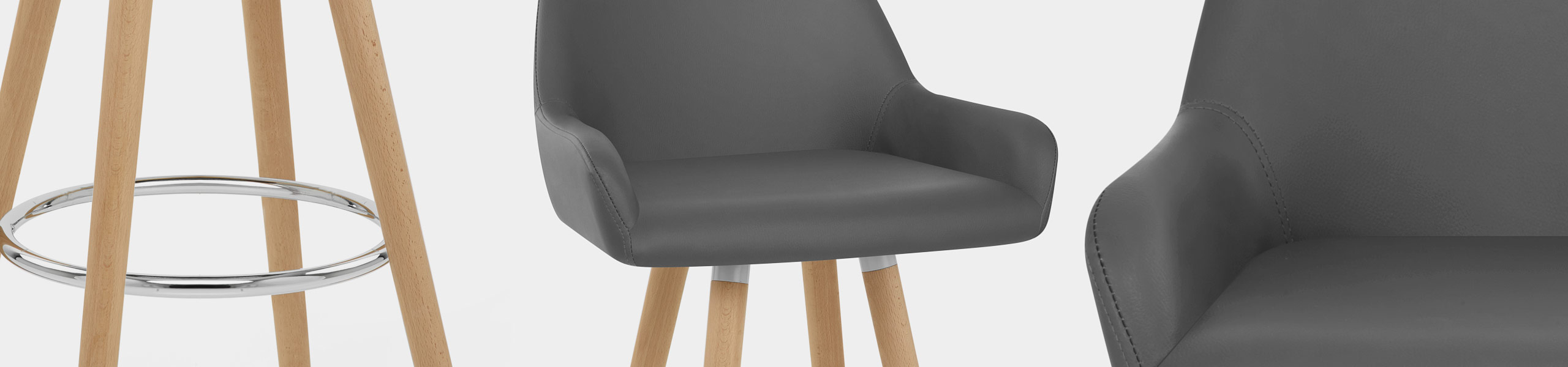 Solo Wooden Bar Stool Grey Video Banner