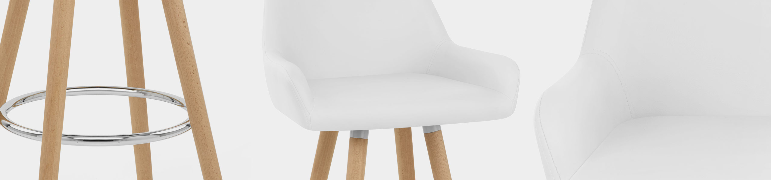 Solo Wooden Bar Stool White Video Banner