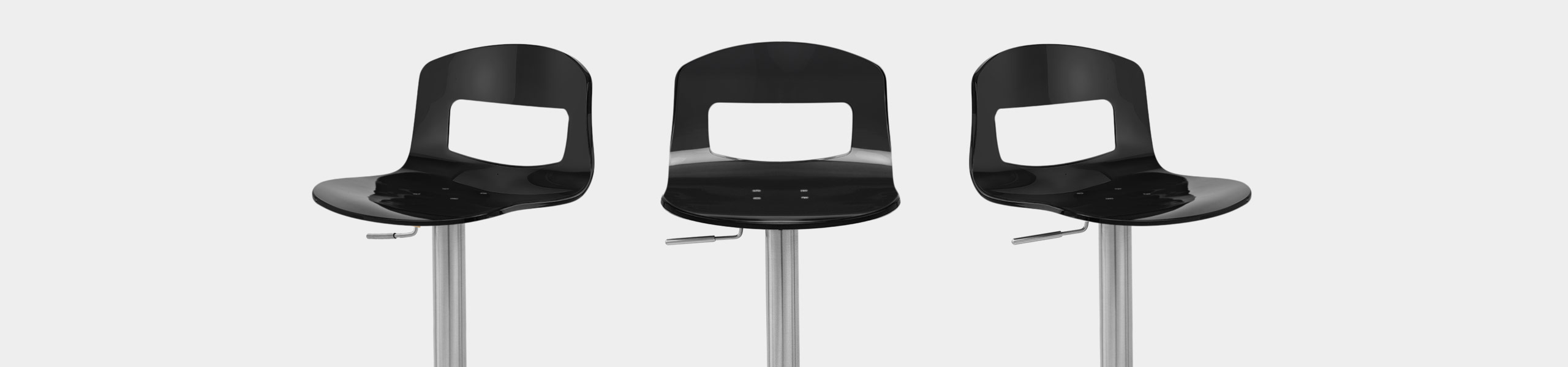 Stardust Brushed Steel Stool Black Video Banner