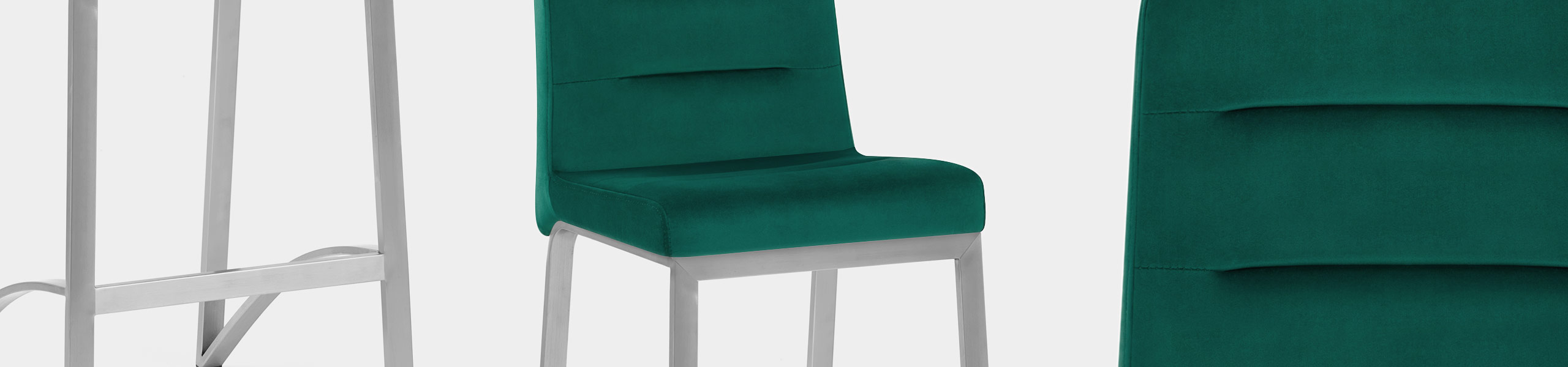 Stella Brushed Stool Green Velvet Video Banner