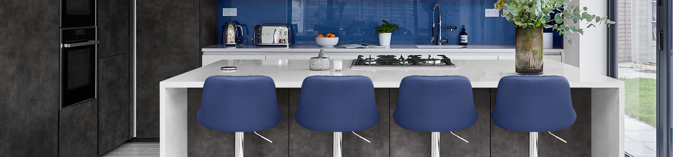 Stitch Bar Stool Blue Video Banner