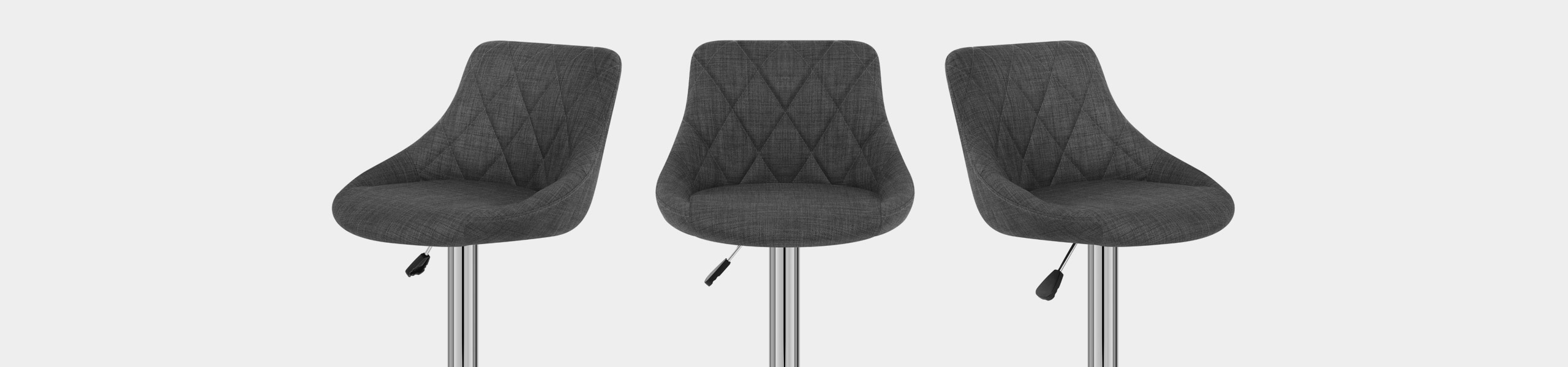 Stitch Bar Stool Charcoal Fabric Video Banner