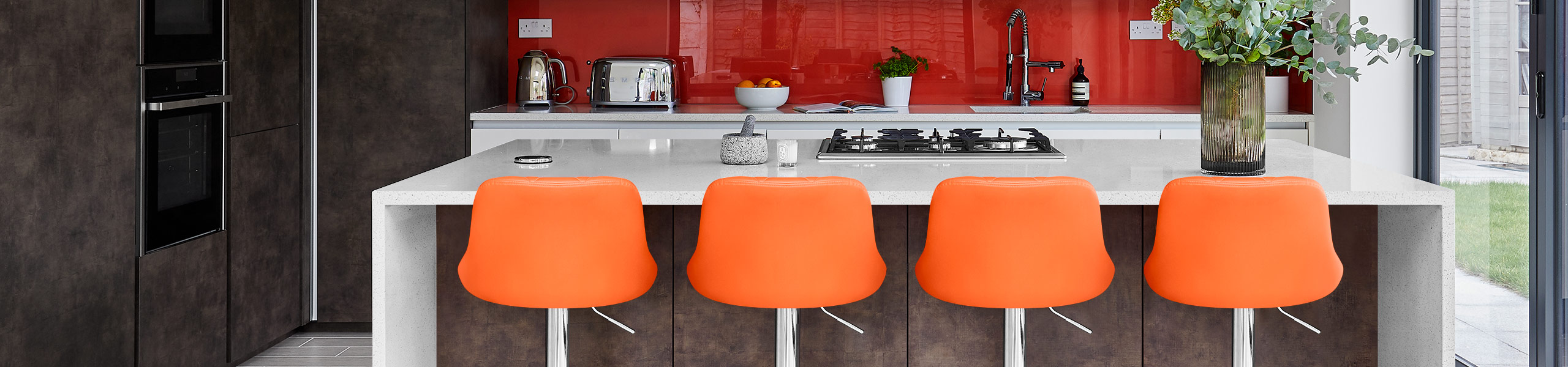 Stitch Bar Stool Orange Video Banner