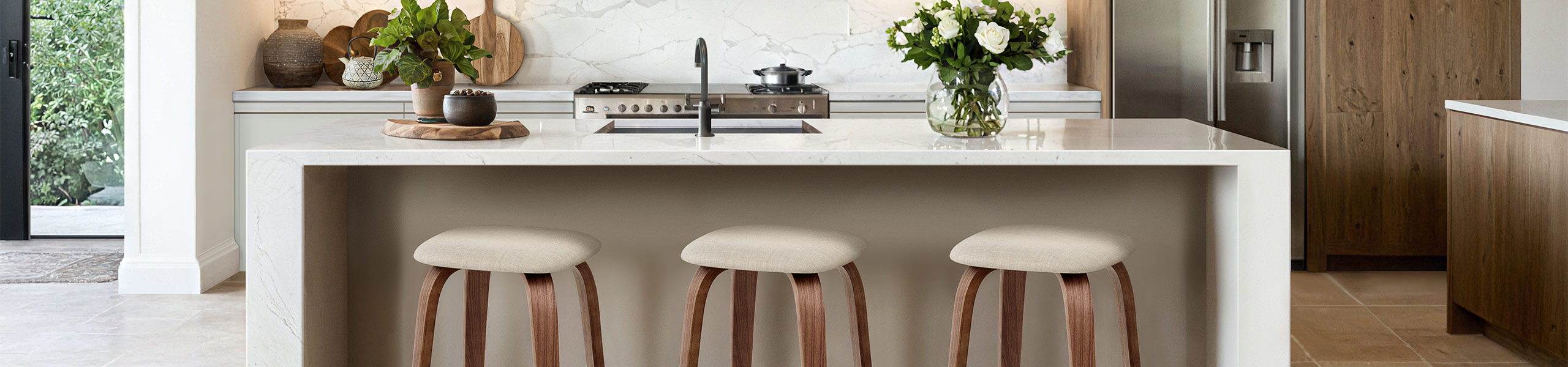 Stockholm Bar Stool Beige Video Banner