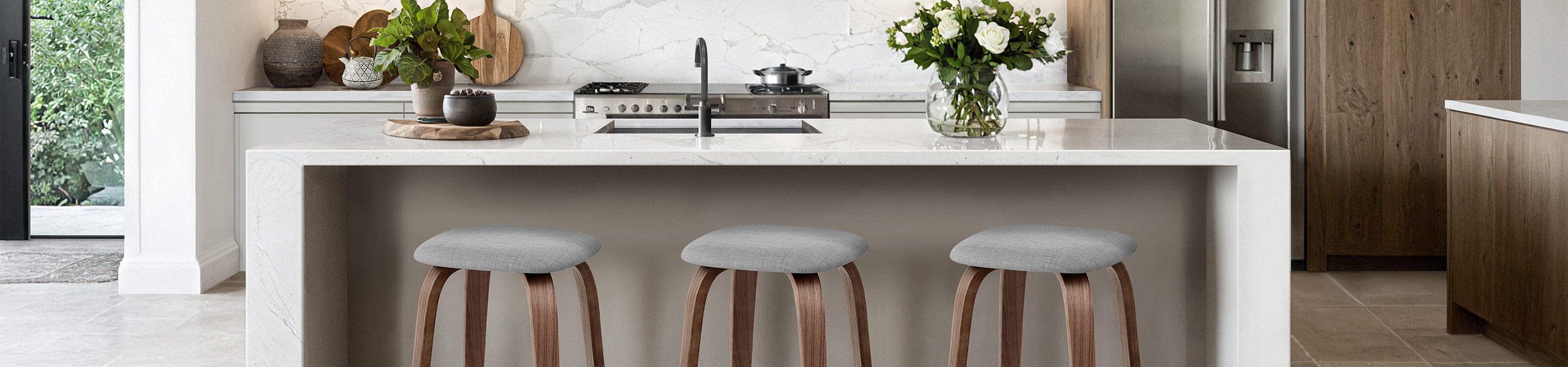 Stockholm Bar Stool Grey Video Banner