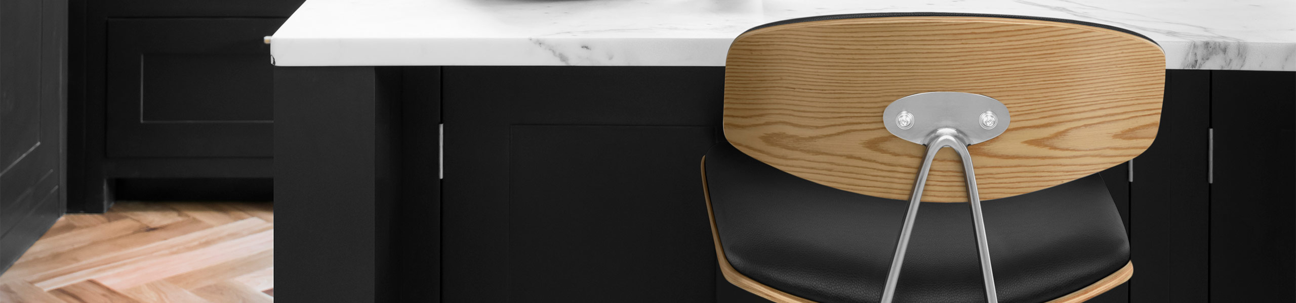 Strada Oak Bar Stool Black Video Banner