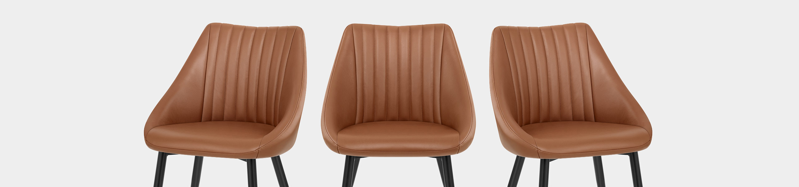 Strata Dining Chair Brown Real Leather Video Banner