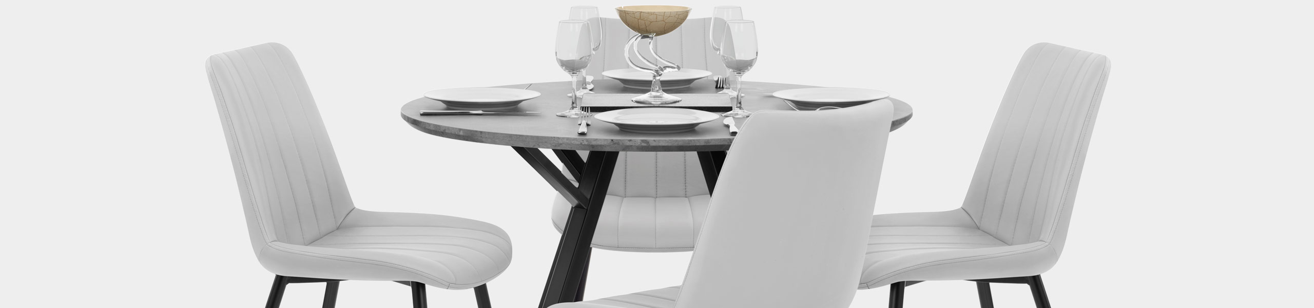 Sussex Dining Set Concrete & Light Grey Video Banner