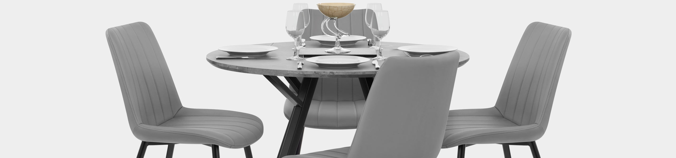 Sussex Dining Set Concrete & Mid Grey Video Banner