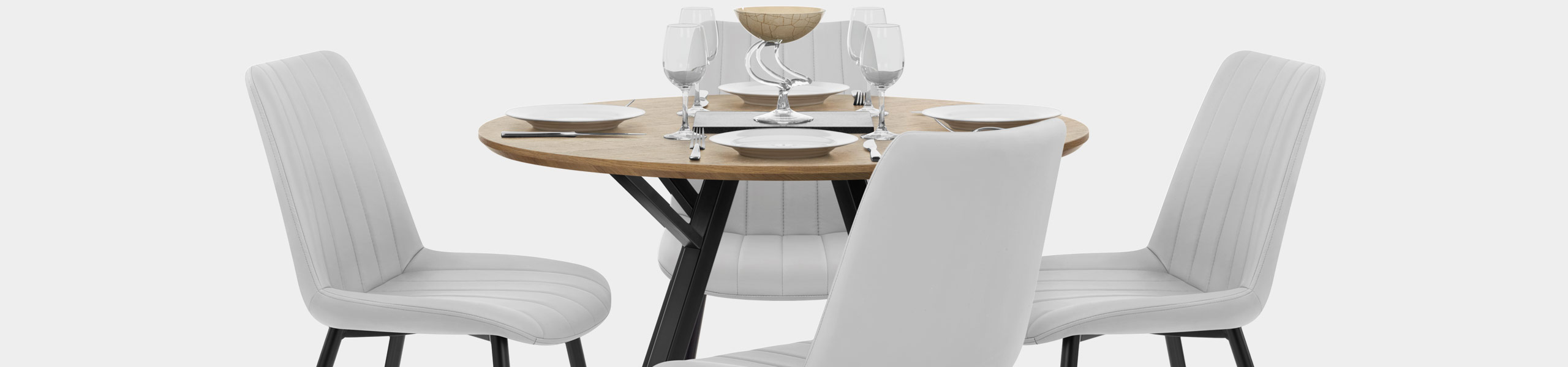 Sussex Dining Set Oak & Light Grey Video Banner