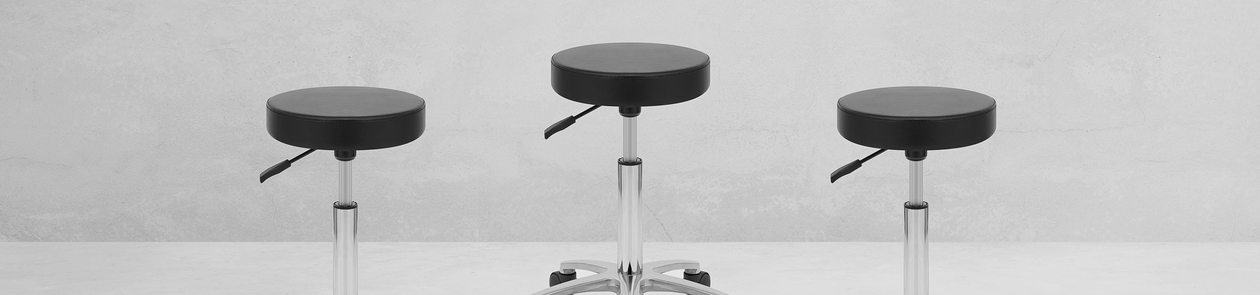 Swivel Stool With Wheels Black Video Banner