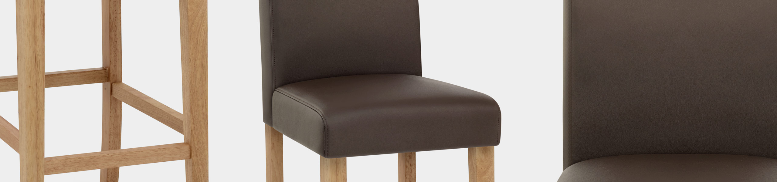 Tetbury Oak Bar Stool Brown Leather Video Banner