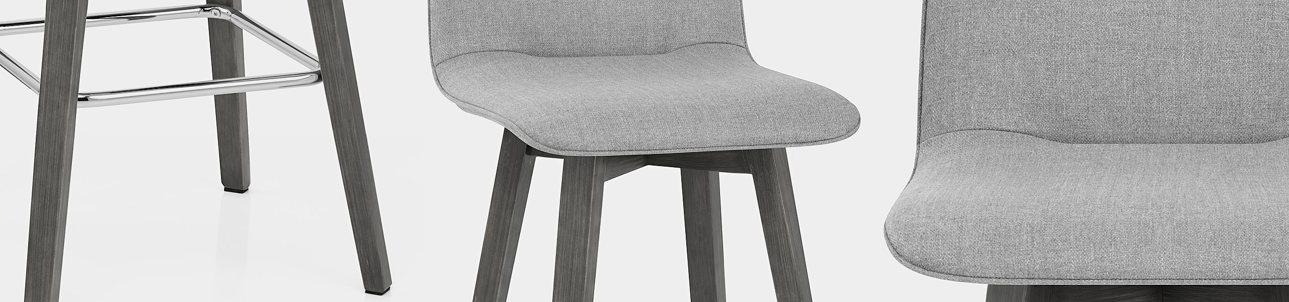 Tide Grey Wood Stool Grey Fabric Video Banner