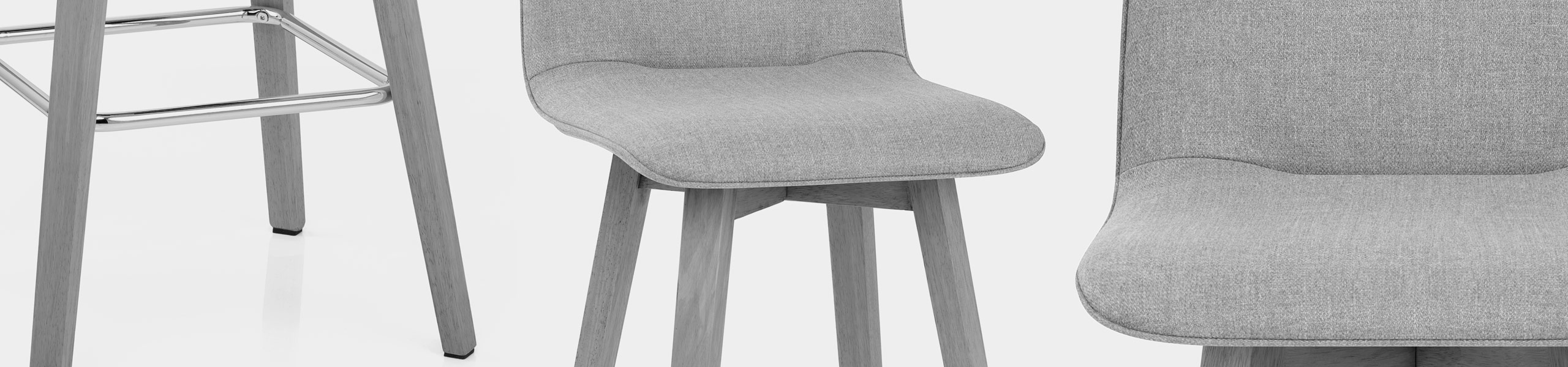 Tide Grey Wood Stool Grey Fabric Video Banner
