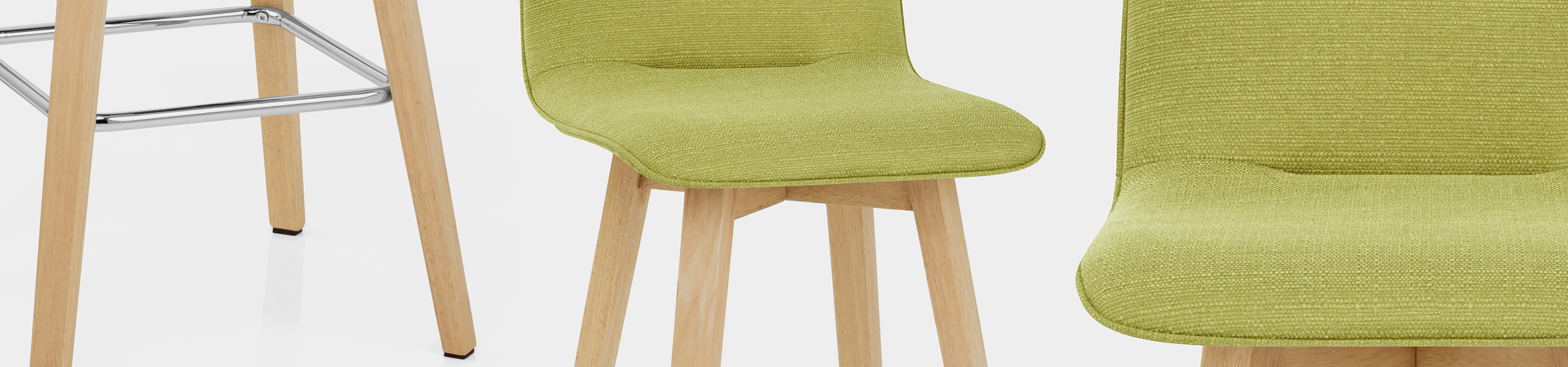 Tide Wooden Stool Green Fabric Video Banner
