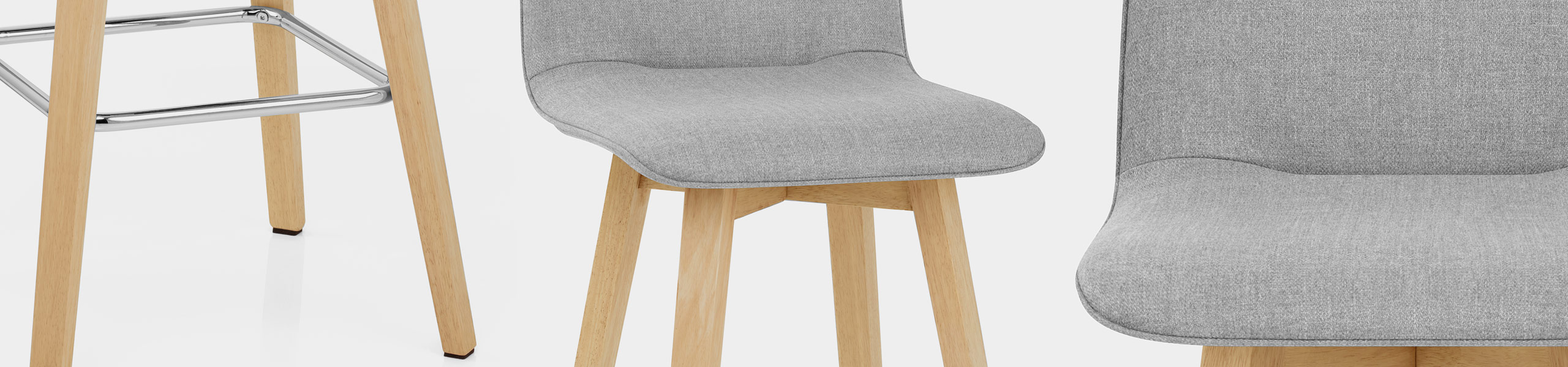 Tide Wooden Stool Grey Fabric Video Banner