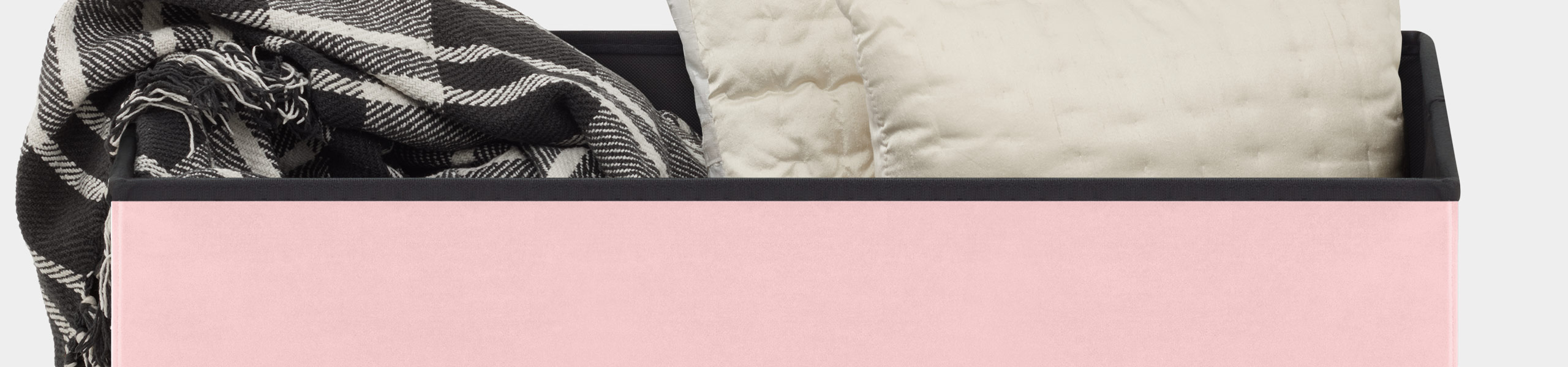 Tiffany Foldable Ottoman Pink Velvet Video Banner
