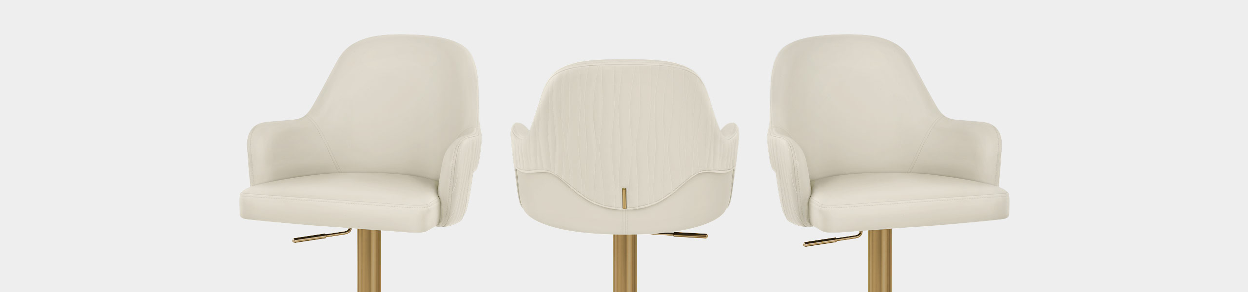 Toni Gold Stool Ivory Video Banner