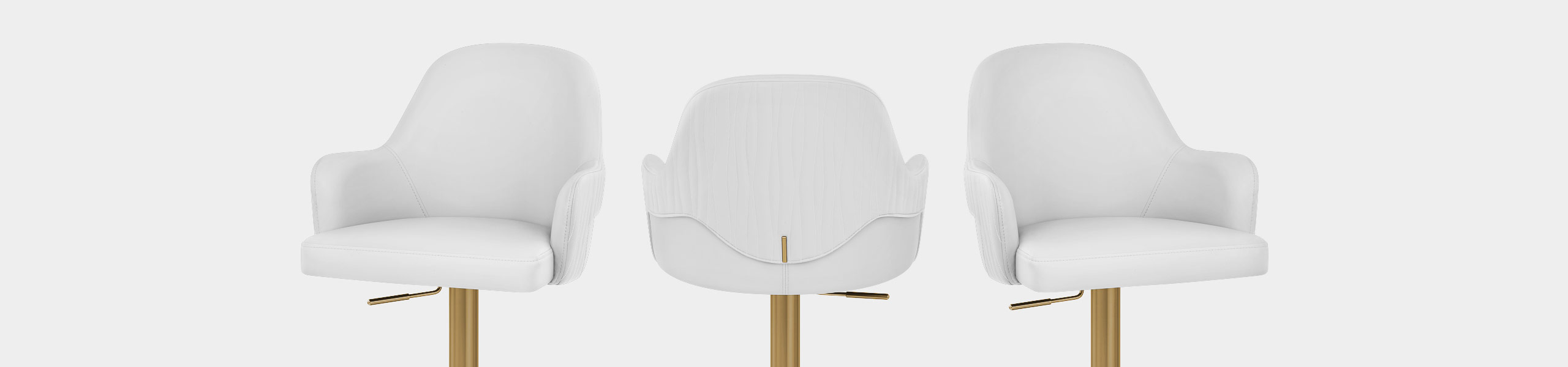 Toni Gold Stool White Video Banner