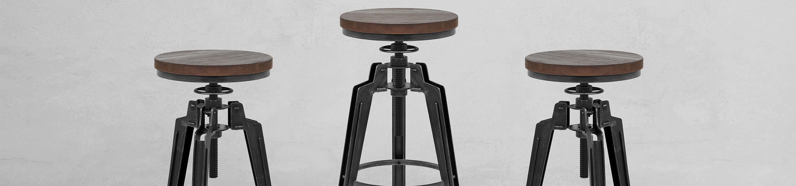 Trio Stool Gunmetal Video Banner