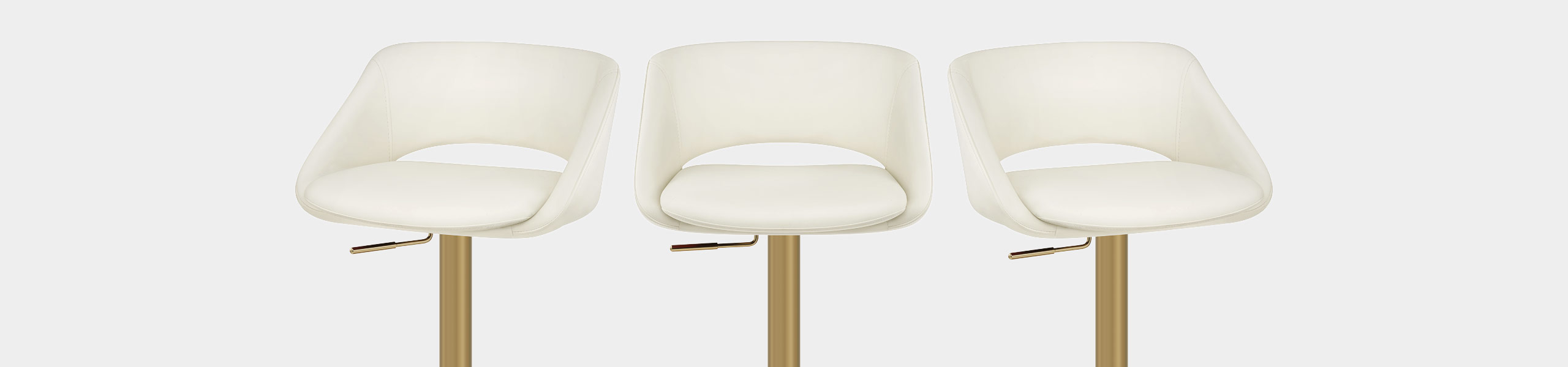 Tulsa Brushed Gold Stool Ivory Video Banner