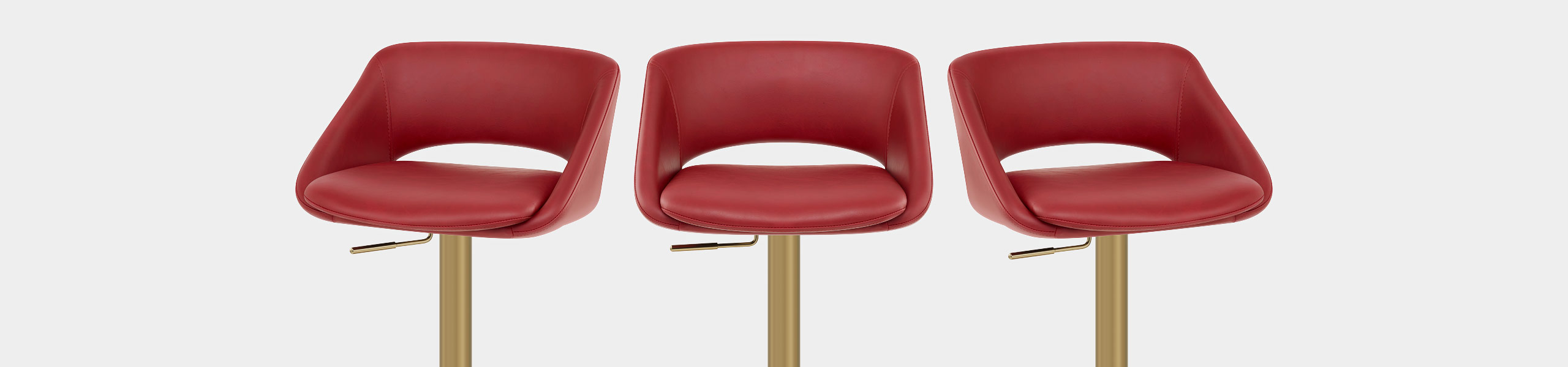 Tulsa Brushed Gold Stool Ruby Video Banner