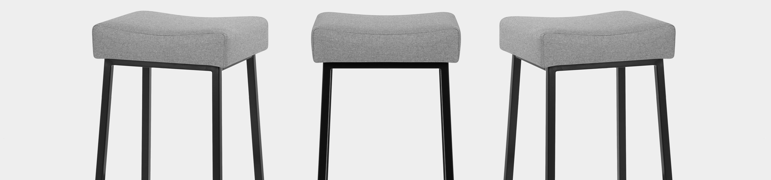 Uno Bar Stool Light Grey Fabric Video Banner