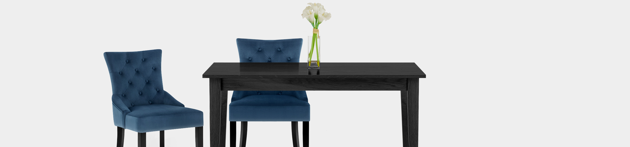 Verdi Dining Chair Blue Velvet Video Banner