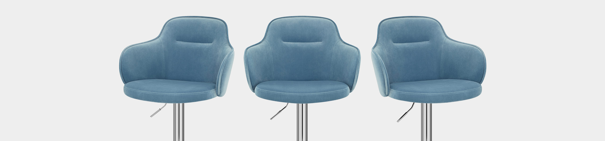 Vista Bar Stool Blue Velvet Video Banner