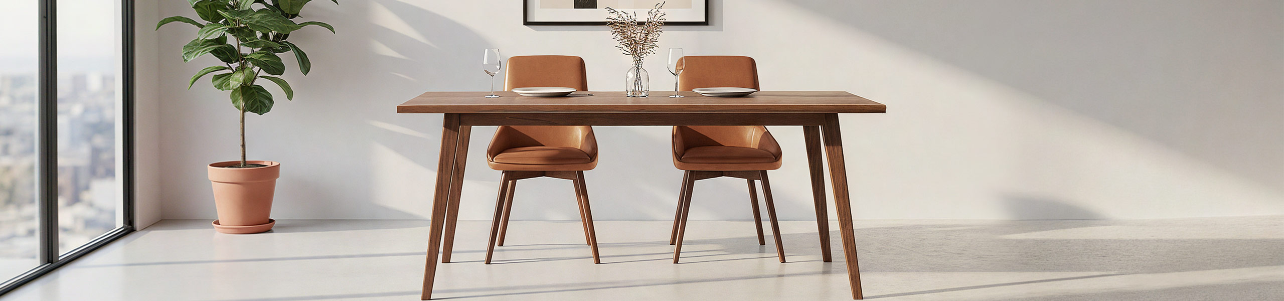 Vito Real Leather Dining Chair Tan Video Banner